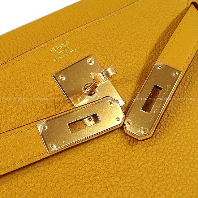 HERMES エルメス ハンドバッグ ケリー28 内縫い ジョーヌアンブル(アンバー) トゴ ゴールド金具 新品