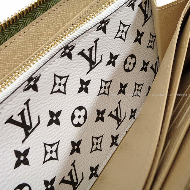 LOUIS VUITTON ルイ・ヴィトン 長財布 ジッピーウォレット カーキ ラージモノグラム