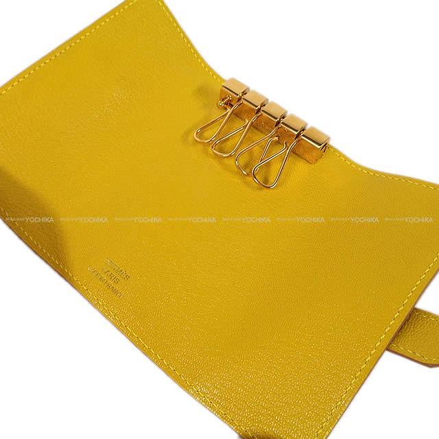 HERMES エルメス ベアン 4連 キーケース クミン シェーブル ゴールド