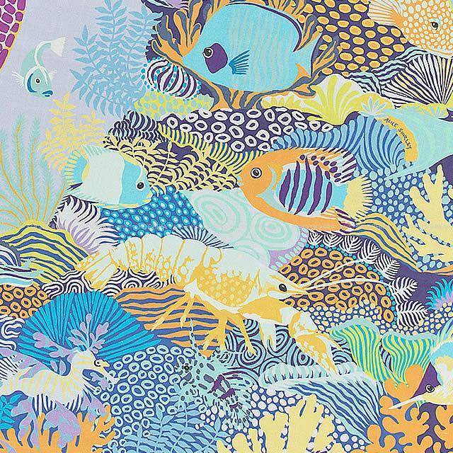 HERMES エルメス ショール カレ140 "UNDER THE WAVE" シエルXジョーヌXモーヴ