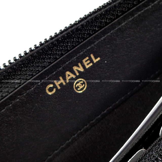 CHANEL シャネル ココマーク ダブルステッチ ラウンドファスナー 長財布 黒(ブラック) A50071 新品