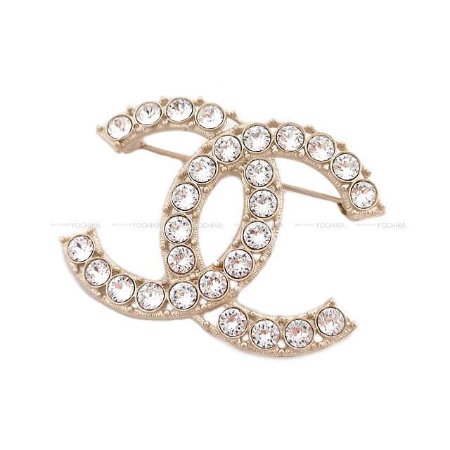 2019年 春夏 新作 CHANEL シャネル ココマーク ストラス ビッグ ラインストーン ブローチ AB1366新品