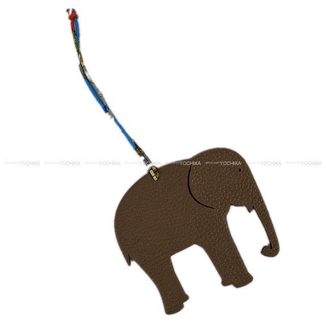 HERMES エルメス バッグチャーム オーナメント プティアッシュ "象(エレファント)" PM ルージュグレナ/トープ 新品