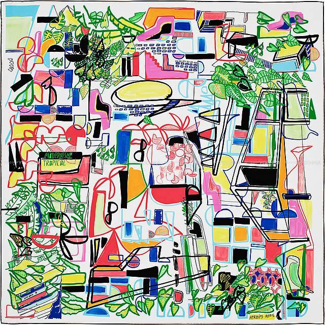 エルメススカーフ カレ90/柄名:熱帯のモダニズム 楽天市場】エルメス HERMES スカーフ カレ90 MODERNISME