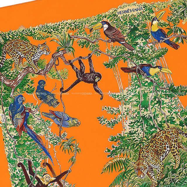 2019年 春夏 新作 HERMES エルメス スカーフ カレ90 ウォッシュ "赤道直下" オレンジ