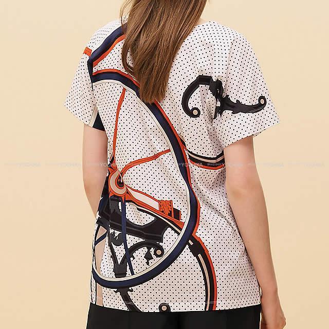 HERMES エルメス レディース プリント Tシャツ ''Washington’s carriage'' #34