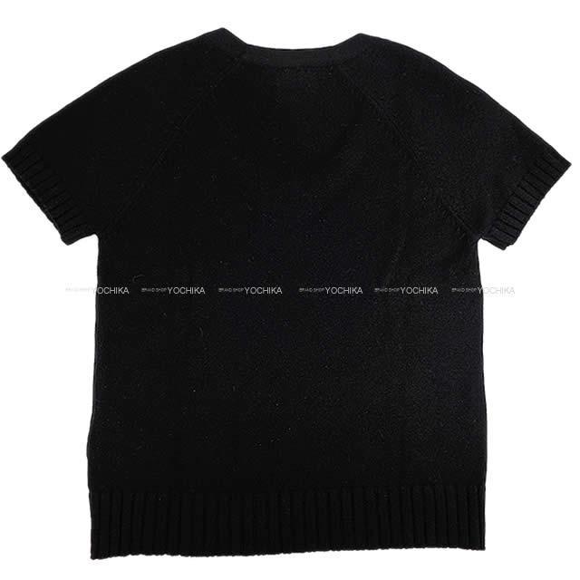 HERMES エルメス レディース 半袖 ニット #36 黒(ブラック) カシミヤ100% 新品