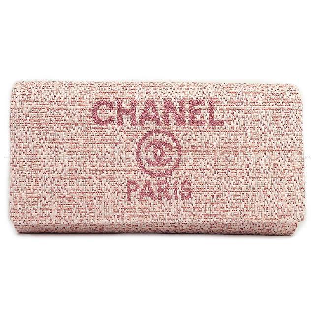 2019年 クルーズ 新作 CHANEL シャネル ドーヴィル フラップ 長財布 ラメベビーピンク A81976 新品未使用