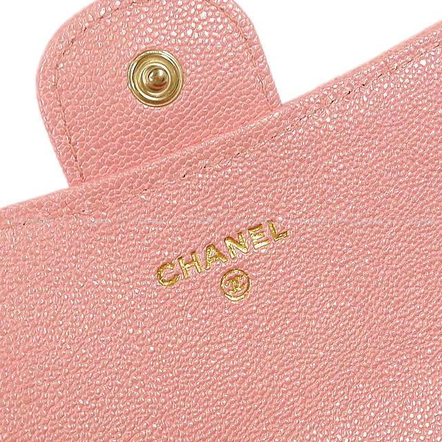 CHANEL シャネル マトラッセ ココマーク フラップ 長財布 メタリックピンク グレインドカーフ A80758 新品