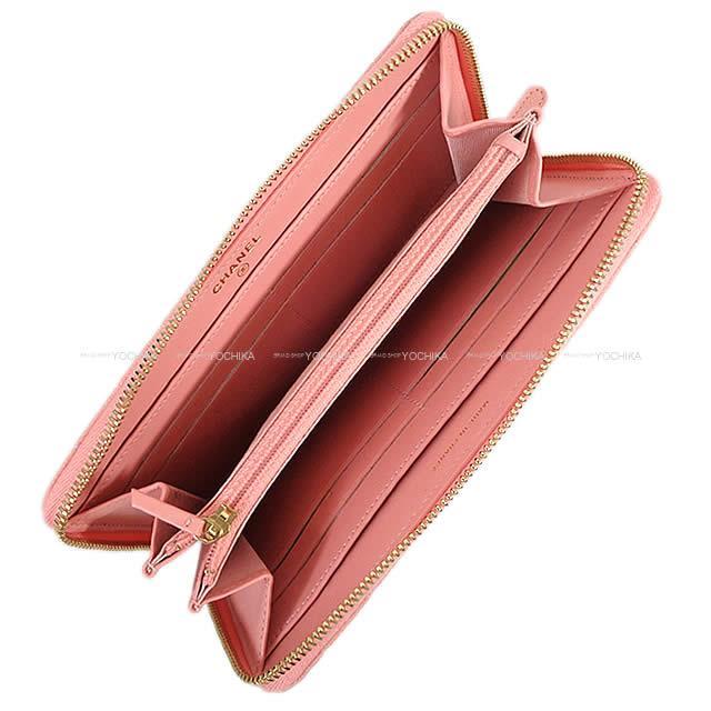 CHANEL シャネル シェヴロン キルティング ラウンドファスナー 長財布