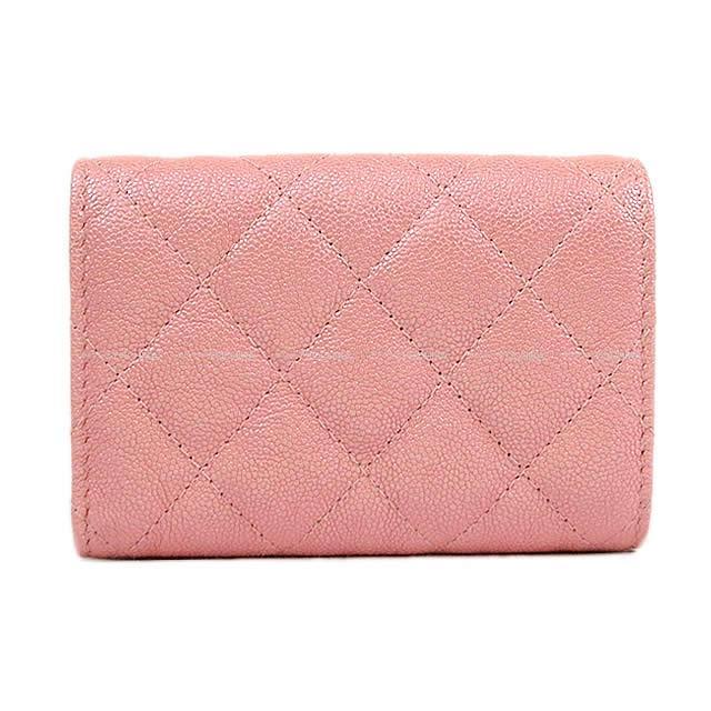 CHANEL シャネル マトラッセ オーロラシリーズ 三つ折 コンパクト 財布 ローズピンク A84401 新品