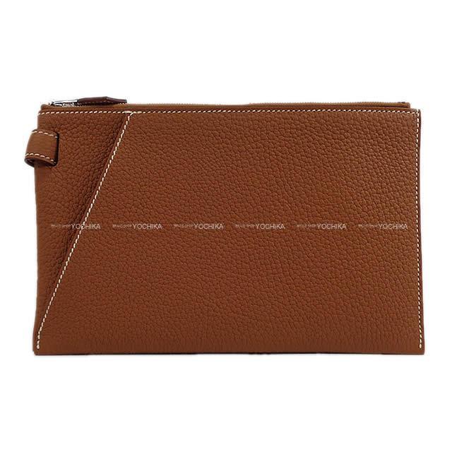 HERMES エルメス クラッチバッグ ポーチ "ポシェット ヴェルティージュ" MM ゴールド 新品未使用