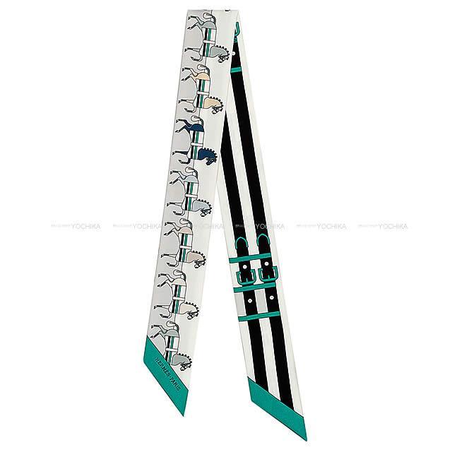 HERMES エルメス ツイリー スカーフ "ロカバール" ブラン/グリペルル/メンソール シルク100% 新品未使用