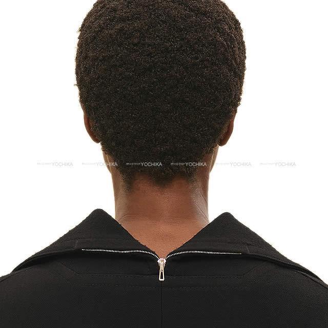 HERMES エルメス レディース  ダッフル ローブ コート 黒 #34 ウール100% 新品