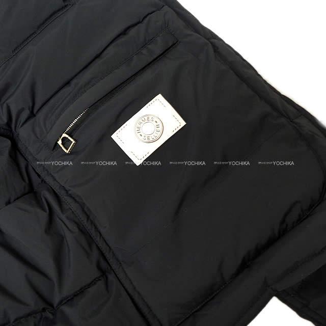 HERMES エルメス レディース ダウンジャケット "ピウミーノ" セリエボタン #M 黒 新品