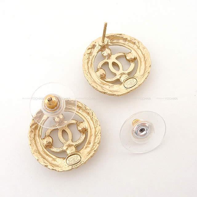 2018年 春夏 CHANEL シャネル ラウンド ココマーク ヴィンテージ パール ピアス ゴールド A99388 新品