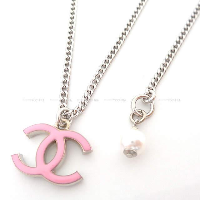 2019年 クルーズ CHANEL シャネル シンプル ココマーク パール付き ネックレス ピンク AB0420 新品