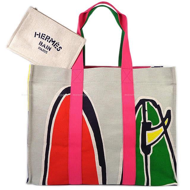 2019年 春夏 HERMES エルメス ビーチバッグ セバスドプラージュ 3サーフ フューシャ 新品
