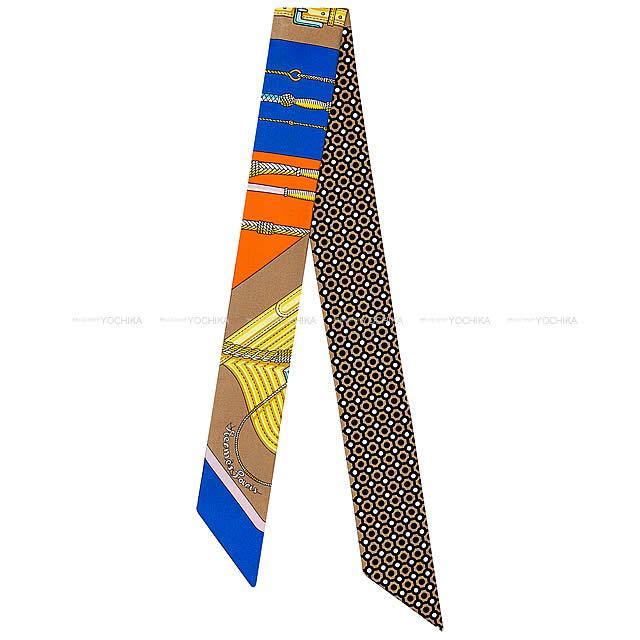 HERMES エルメス ツイリー スカーフ "CLIC CLAC MODERN CANNAGE" ブルーロイ