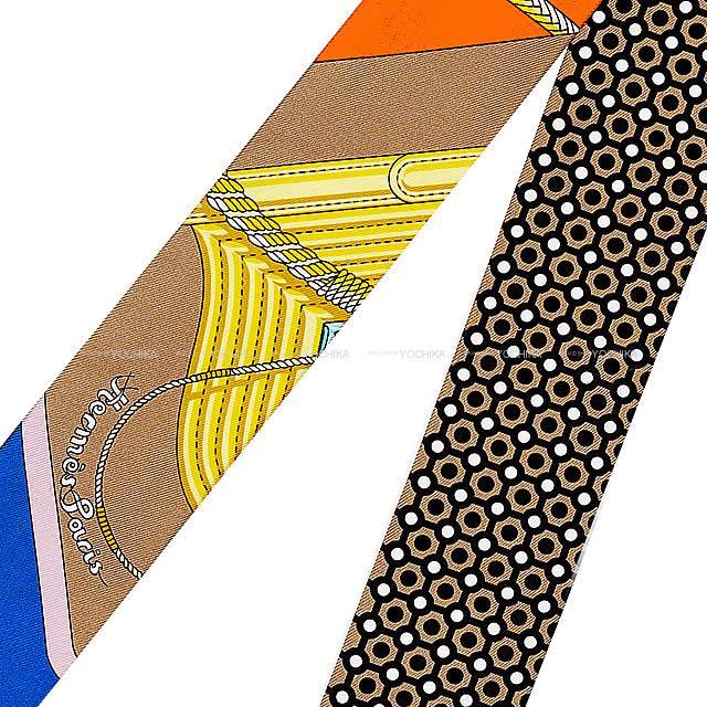 HERMES エルメス ツイリー スカーフ "CLIC CLAC MODERN CANNAGE" ブルーロイ