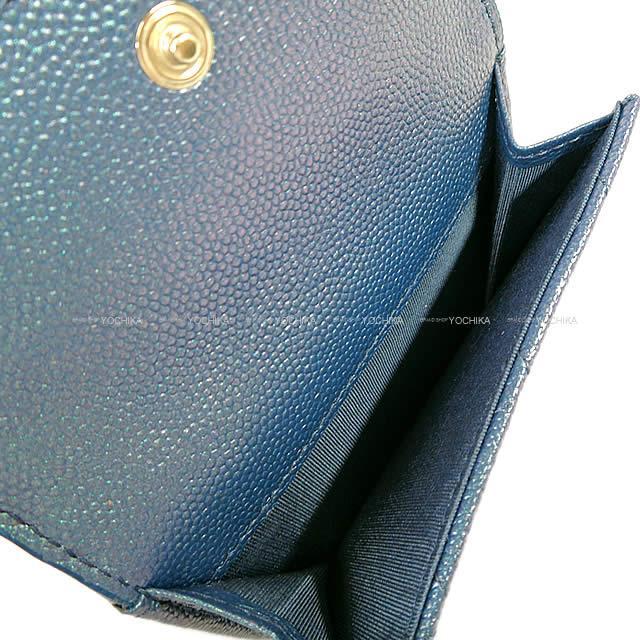 CHANEL シャネル マトラッセ オーロラ コンパクト 三つ折り 財布