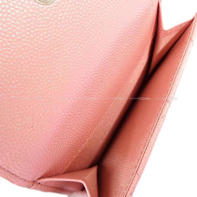 CHANEL シャネル マトラッセ オーロラ コンパクト 三つ折り 財布 ローズピンク AP0310 新品