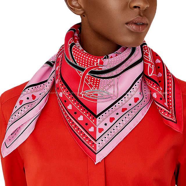 HERMES エルメス 大判スカーフ カレ90 D270 そろえよ 