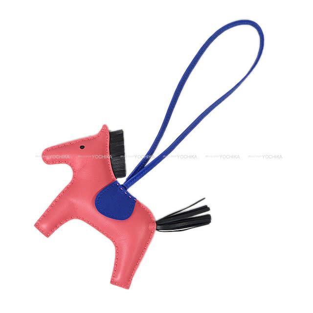 HERMES エルメス バッグチャーム "ロデオ/RODEO" MM ローズアザレ
