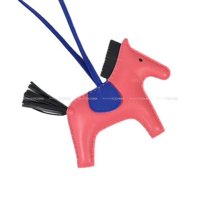 HERMES エルメス バッグチャーム "ロデオ/RODEO" MM ローズアザレ