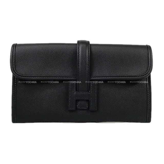HERMES エルメス クラッチバッグ "ジジェ デュオ"  黒 スイフト 新品