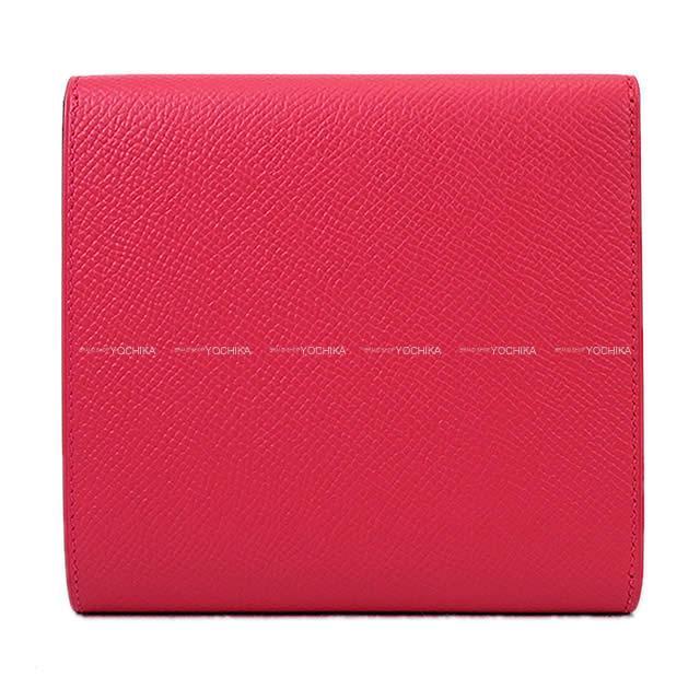 HERMES エルメス 三つ折 コンパクト 財布 "クリック 12" ミニカデナ付 ローズエクストリーム