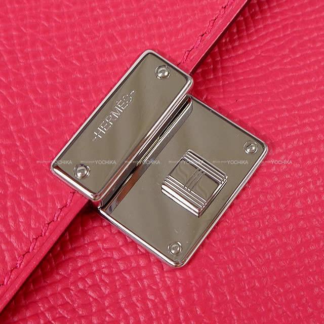 HERMES エルメス 三つ折 コンパクト 財布 "クリック 12" ミニカデナ付 ローズエクストリーム