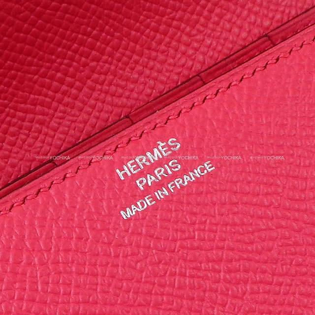 HERMES エルメス 三つ折 コンパクト 財布 "クリック 12" ミニカデナ付 ローズエクストリーム