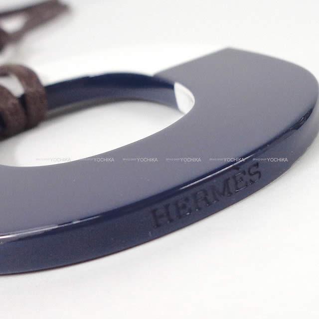 HERMES エルメス ペンダント ネックレス カラーブロック "イスム PM" 白/ウルトラマリン 新品未使用