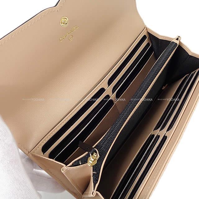 CHANEL シャネル フィリグリー マトラッセ フラップ 長財布 ベージュ/黒 グレインドカーフ A84448 新品