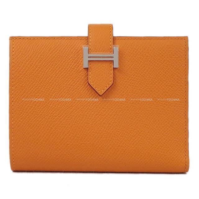 2018年 秋冬 限定 HERMES エルメス 財布 ベアンコンパクト ヴェルソ アプリコッ