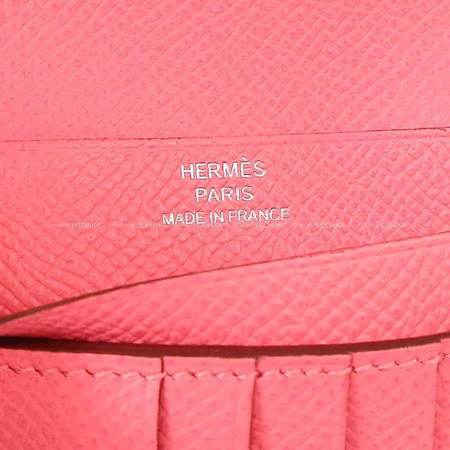 Hermes☆べアン ミニ 財布 Epsom Rose Azalee_パリ発 HERMES BEARN WALLET MINI ROSE AZALEE CHEVRE - BJ Luxury
