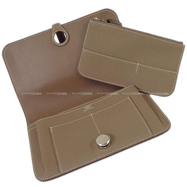 HERMES エルメス 長財布 ドゴンGM エトープ(エトゥープ) トゴ シルバー金具 新品未使用