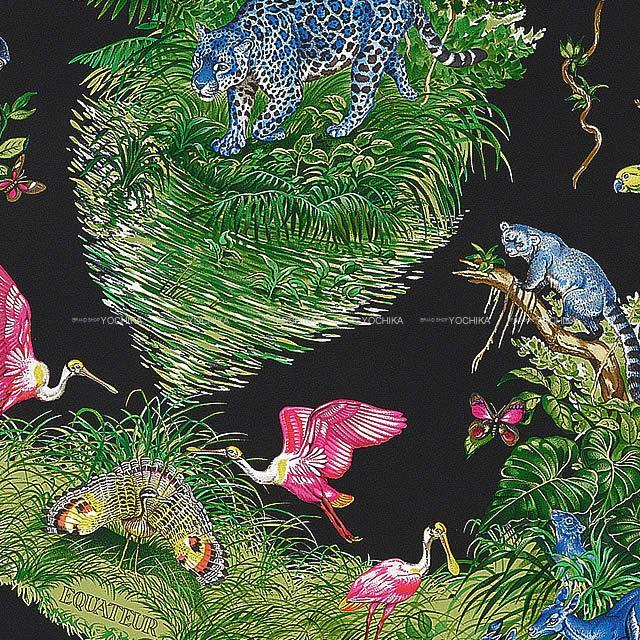 2019年 春夏 新作 HERMES エルメス スカーフ カレ90 ウォッシュ "赤道直下" 黒/ヴェール/ブルー 新品