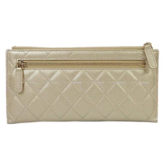 CHANEL シャネル マトラッセ カード スマホ ケース クラッチ ポーチ ゴールド A81462 新品