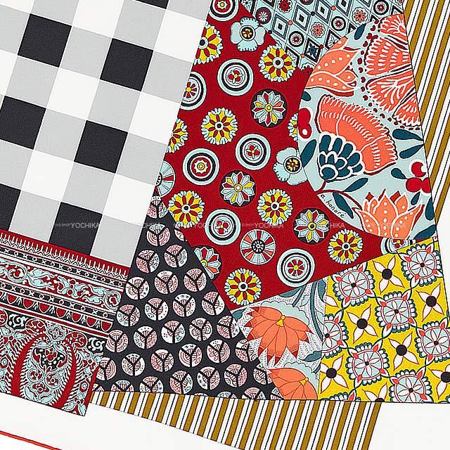2019年春夏 新作 HERMES エルメス スカーフ カレ90 "更紗のアート" 白(ホワイト)