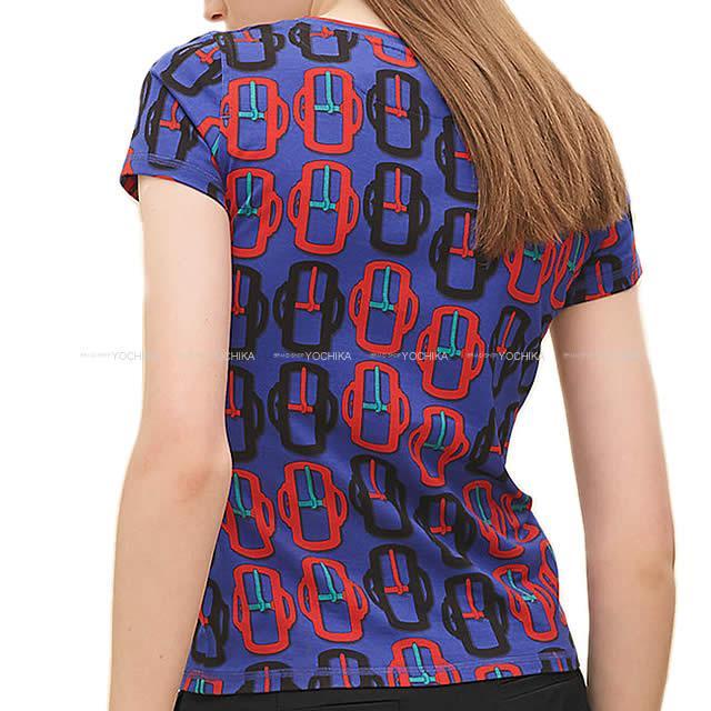 2019 春夏 新作 HERMES エルメス Tシャツ カットソー "モダンなバックル" バックル柄 #38 新品