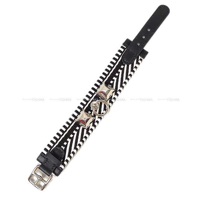 エルメス ブレスレット バングル リヴァル カヴァル #T2 黒X白  コットンサングルXソンブレロ 新品未使用
