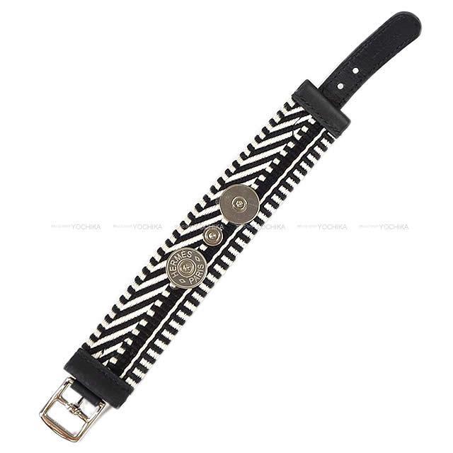 エルメス ブレスレット バングル リヴァル カヴァル #T2 黒X白  コットンサングルXソンブレロ 新品未使用