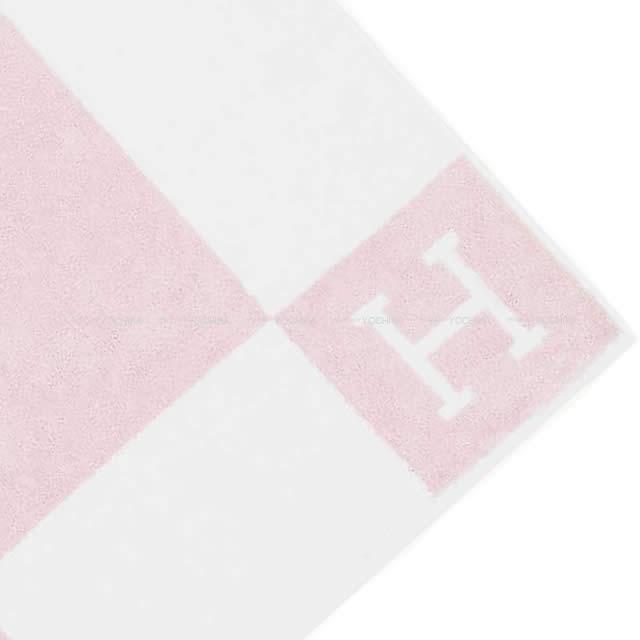 HERMES エルメス フェイスタオル "アヴァロン" ローズ/リラ コットン100% 新品未使用