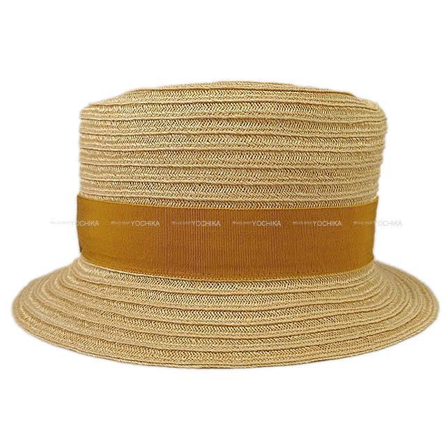 HERMES エルメス レディース ストローハット 帽子 "ノラ" #58 ナチュラル 麻100% 新品
