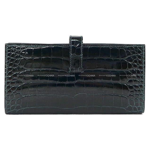 HERMES エルメス 長財布 ベアンスフレ ヴェールシプレ(サイプレス) クロコダイル アリゲーター ゴールド金具 新品