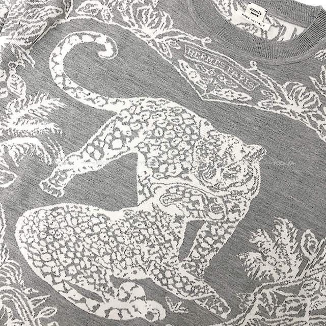 2019年 秋冬 新作 HERMES エルメス レディース  ニット セーター 長袖 "ジャングル ラブ" #36 新品