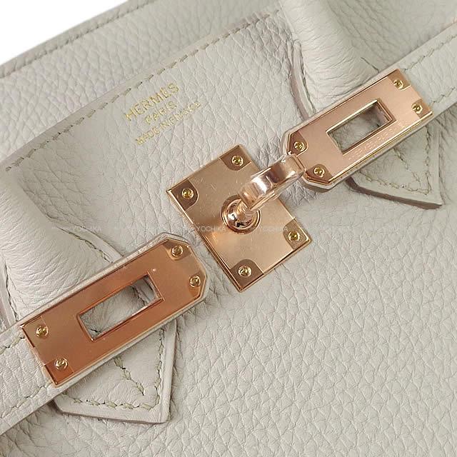 HERMES エルメス ハンドバッグ バーキン25 ベトン トゴ ローズゴールド金具 新品