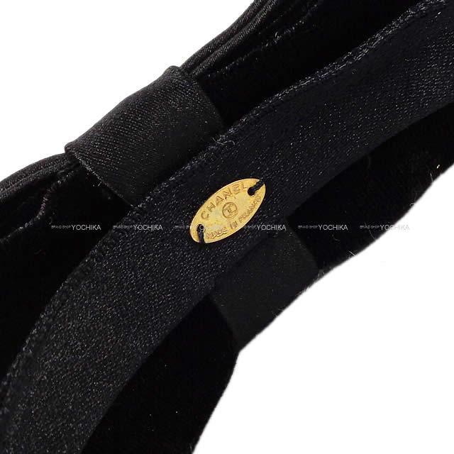 CHANEL シャネル リボン カチューシャ ヘアアクセサリー 黒 シルク/レーヨン A53773 新品